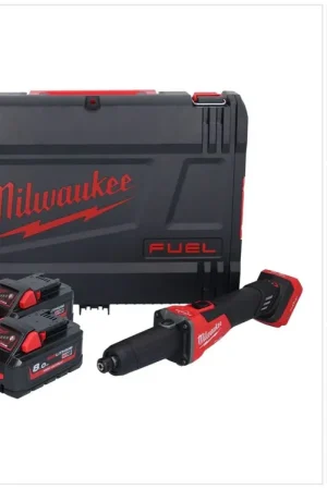 Meuleuse droite à batterie Milwaukee M18 FDGROVB-802X 18 V brushless + 2x batterie 8,0 Ah + chargeur + boîtier HD Jusqu'à Épuisement Des Stocks
