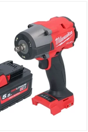 Nouvel Arrivage Milwaukee M18 FMTIW2F38-551 Clé à choc sans fil 18 V 745 Nm 3/8'' Brushless + 1x batterie 5,5 Ah - sans chargeur