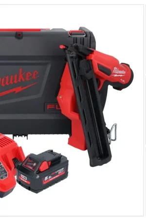 Cloueur sur batterie Milwaukee M18 FN15GA-551X 18 V sans balais 32 - 64 mm + 1x batterie 5,5 Ah + chargeur + boîtier HD Prix Choc