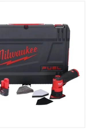 Promotion Saisonnière Meuleuse à pointes sur batterie Milwaukee M12 FDSS-201X 12 V 88,8 x 63,5 mm sans balais + 1x batterie 2,0 Ah + chargeur + boîtier HD