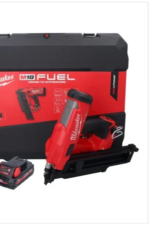 Haute Qualité Cloueur à batterie Milwaukee M18 FFN21-301C 18 V 50 - 90 mm sans balais + 1x batterie 3,0 Ah + chargeur + coffret
