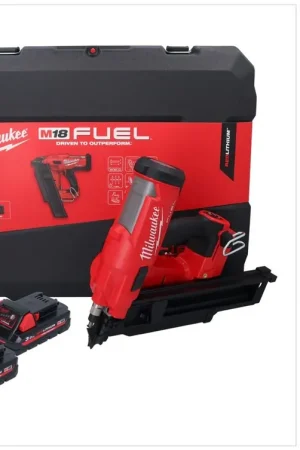 Certifié Cloueur à batterie Milwaukee M18 FFN21-302C 18 V 50 - 90 mm sans balais + 2x batteries 3,0 Ah + chargeur + coffret
