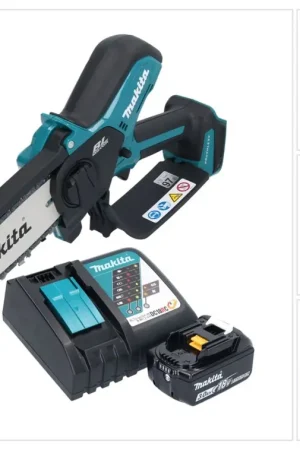 Solde Makita DUC 150 RF01 Tronçonneuse à chaîne sans fil 18 V 15 cm Brushless + 1x batterie 3,0 Ah + chargeur