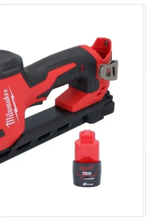 Top Vente Milwaukee M12 BCST-201 Batterie agrafeuse 12 V 19 x 25.4 mm + 1x batterie 2.0 Ah - sans kit chargeur