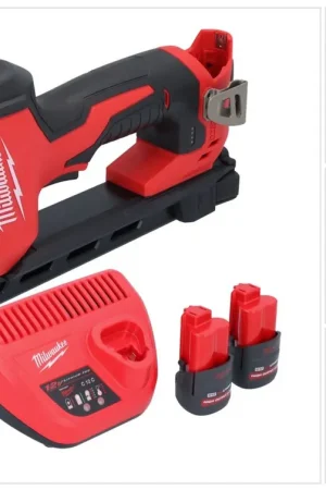 Vente Flash Milwaukee M12 BCST-252 Agrafeuse sans fil 12 V 19 x 25,4 mm + 2x batterie 2,5 Ah + chargeur