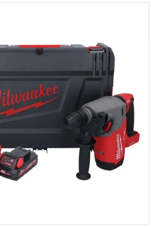 Marteau combiné à batterie Milwaukee M18 ONEFHX-301X 18 V 2,5 J SDS-Plus brushless + 1x batterie 3,0 Ah + chargeur + boîtier HD Pas Cher