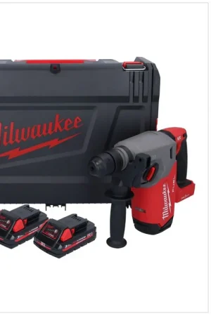 Prix Bas Marteau combiné à batterie Milwaukee M18 ONEFHX-302X 18 V 2,5 J SDS-Plus brushless + 2x batteries 3,0 Ah + chargeur + boîtier HD