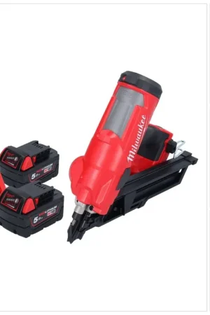 Bon Plan Milwaukee M18 FFN-502 cloueur sans fil 18 V 50 - 90 mm Brushless + 2x batterie 5,0 Ah + kit chargeur