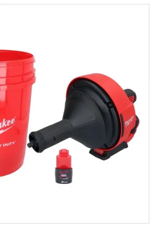 Commander Vite Appareil de nettoyage de tuyaux sur batterie Milwaukee M12 BDC8-201C 12 V + 1x batterie 2,0 Ah + spirale + seau - sans chargeur