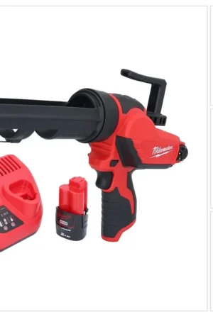 Nouvel Arrivage Milwaukee M12 PCG/310-201 Pince à cartouche sans fil 12 V 310 ml + 1 batterie 2,0 Ah + chargeur