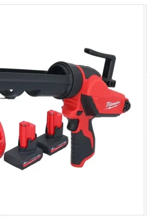Milwaukee M12 PCG/310-502 Pompe à cartouche sans fil 12 V 310 ml + 2 batteries 5,0 Ah + chargeur Offre Spéciale