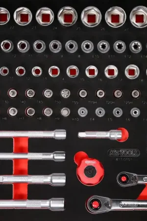 KS TOOLS Jeu de clés à douille 3/8''+ 1/2' dans insert en mousse, 101 pcs ( 811.0101 ) Nouvel Arrivage