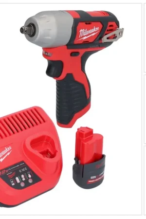 Marque Milwaukee M12 BIW38-251 Clé à choc sans fil 12 V 135 Nm 3/8 + 1x batterie 2,5 Ah + chargeur
