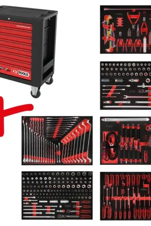 Super Prix KS TOOLS Composition pour servante d’atelier Performanceplus P15 avec 338 outils pour 6 tiroirs ( 815.6338 )