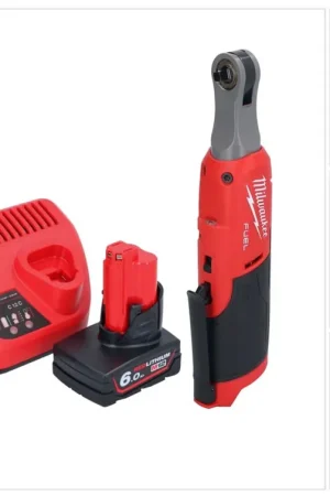 Authentique Cliquet à batterie Milwaukee M12 FHIR14-601 12 V 47 Nm 1/4" brushless + 1x batterie 6,0 Ah + chargeur