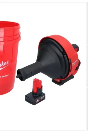 Expédition Rapide Appareil de nettoyage de tuyaux sur batterie Milwaukee M12 BDC8-401C 12 V + 1x batterie 4,0 Ah + spirale + seau - sans chargeur