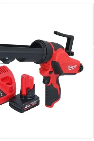 Pistolet à cartouche à batterie Milwaukee M12 PCG/310-401 12 V 310 ml + 1x batterie 4,0 Ah + chargeur Commander Maintenant