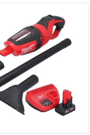 Prix Bas Aspirateur à batterie Milwaukee M12 HV-401 12 V + 1x batterie 4,0 Ah + chargeur