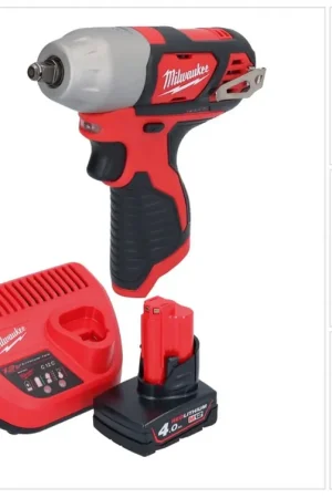 Seulement Aujourd'hui Milwaukee M12 BIW38-401 Clé à choc sans fil 12 V 135 Nm 3/8 + 1x batterie 4,0 Ah + chargeur