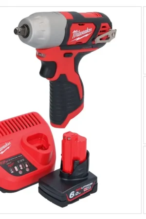 Commande En Gros Milwaukee M12 BIW38-601 Clé à choc sans fil 12 V 135 Nm 3/8 + 1x batterie 6,0 Ah + chargeur