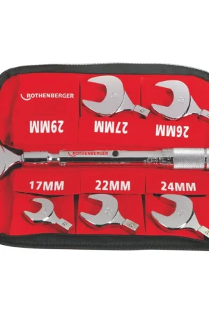 Jeu de clés à fourche dynamométriques Rothenberger 7 pièces ( 175001 ) 17 - 29 mm 1/4'' - 5/8'' Prix Promo