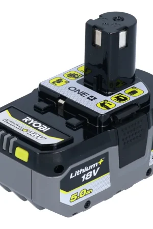 Promotion RYOBI RB18L50 Batterie 18 V 5,0 Ah / 5000 mAh Li-Ion ( 5133002433 ) avec affichage du niveau de charge