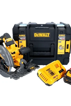 DeWalt DCS 579 T1T Scie circulaire portative sans fil 54 V FlexVolt 190 mm Brushless + 1x batterie 6,0 Ah + chargeur + TSTAK Remise