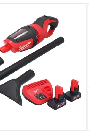 Aspirateur à batterie Milwaukee M12 HV-602 12 V + 2x batteries 6,0 Ah + chargeur Offre Limitée