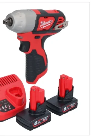 Milwaukee M12 BIW38-602 Clé à choc sans fil 12 V 135 Nm 3/8 + 2x batterie 6,0 Ah + chargeur Prix Promo