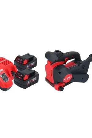 Expédié Aujourd'hui Milwaukee M18 FBTS75-502 ponceuse à bande sans fil 18 V 75 x 457 mm sans brosse + 2x batterie 5,0 Ah + chargeur