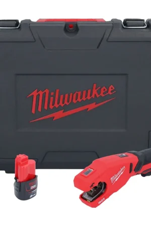 Seulement Aujourd'hui Coupe-tube en acier inoxydable sur batterie Milwaukee M12 PCSS-201C 12 V 12 - 28 mm + 1x batterie 2,0 Ah + étui - sans chargeur