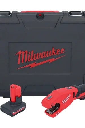 Achetez Aujourd'hui Coupe-tube en acier inoxydable sur batterie Milwaukee M12 PCSS-501C 12 V 12 - 28 mm + 1x batterie 5,0 Ah + étui - sans chargeur