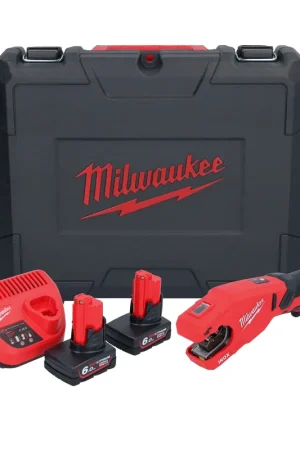 Coupe-tube en acier inoxydable sur batterie Milwaukee M12 PCSS-602C 12 V 12 - 28 mm + 2x batteries 6,0 Ah + chargeur + mallette Seulement Aujourd'hui