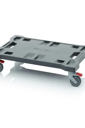 AUER Chariot de transport Rollbrett Boîte à outils 600 x 400 mm 250 kg de capacité de charge gris ( TB TR 64 FE ) 4x roues directrices 2x freins de blocage Bon Plan