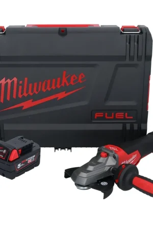 Populaire Meuleuse d'angle à tête plate sur batterie Milwaukee M18 FSAGF125XPDB-501X 18 V 125 mm sans balais + 1x batterie 5,0 Ah + boîtier HD - sans chargeur