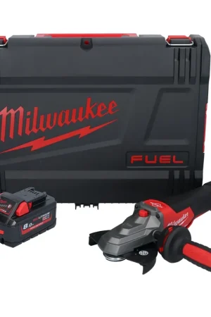 Meuleuse d'angle à tête plate sur batterie Milwaukee M18 FSAGF125XPDB-801X 18 V 125 mm sans balais + 1x batterie 8,0 Ah + boîtier HD - sans chargeur Quantité Limitée