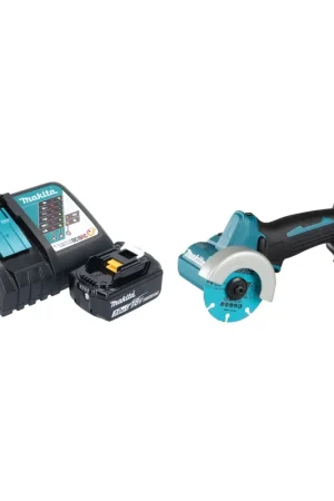 Makita DMC 300 RF1 Meuleuse d'angle sans fil 18 V 76 mm Brushless + 1x batterie 3,0 Ah + chargeur Nouvelle Collection