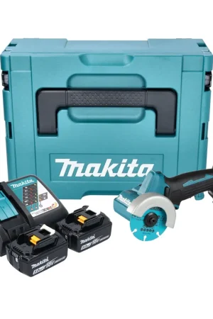 Makita DMC 300 RTJ Meuleuse d'angle sans fil 18 V 76 mm Brushless + 2x batterie 5,0 Ah + chargeur + Makpac Retour Gratuit