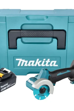 Makita DMC 300 G1J Meuleuse d'angle sans fil 18 V 76 mm Brushless + 1x batterie 6,0 Ah + Makpac - sans chargeur Prix Cassé