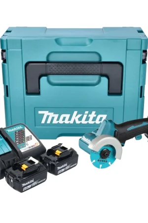 Haute Qualité Makita DMC 300 RGJ Meuleuse d'angle sans fil 18 V 76 mm Brushless + 2x batterie 6,0 Ah + chargeur + Makpac