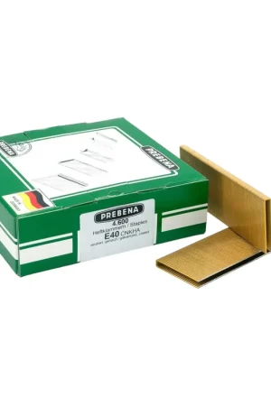 Agrafes Prebena E40CNKHA Agrafes 40 mm type E 4600 pcs zinguées résinées Paiement Sécurisé