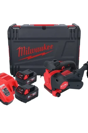 Ponceuse à bande sans fil Milwaukee M18 FBTS75-502X 18 V 75 x 457 mm sans balais + 2x batterie 5,0 Ah + chargeur + boîtier HD Offre Exclusive