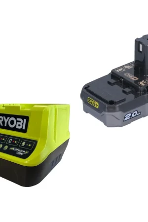 RYOBI RC18120-120 kit de démarrage 18 V 1x batterie RB18L20 2,0 Ah + chargeur RC18120 (5133003368) Nouveauté