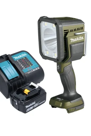 Expédition Rapide Makita DML 812 SG1 Projecteur portatif sans fil 18 V 1250 lm LED Olive Grn Outdoor Adventure Edition spéciale + 1x batterie 6,0 Ah + chargeur
