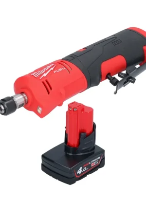 Milwaukee M12 FDGS-401 Meuleuse droite sans fil 12 V 6 / 8 mm Brushless + 1x batterie 4,0 Ah - sans chargeur Offre Spéciale