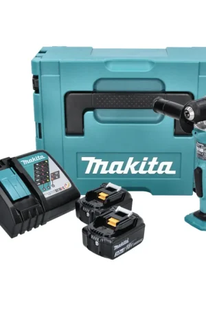 Certifié Makita DDA351RFJ Perceuse d'angle sans fil 18 V 13,5 Nm + 2x Batteries 3,0 Ah + Chargeur + Makpac