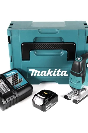 Meilleure Vente Makita DJV 182 RF1J Scie sauteuse pendulaire sans fil 18V, sans balai + 1x Batterie 3,0Ah + Chargeur + Makpac