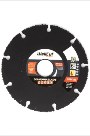 Seulement Aujourd'hui WellCut Disque à tronçonner diamanté - 115 x 22,2 mm (334 - 115 / 22)