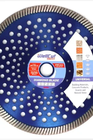 Meilleure Vente WellCut Diamond Blade Disque à tronçonner diamanté 230 x 22,2 mm Universal Turbo (888 230 / 22)