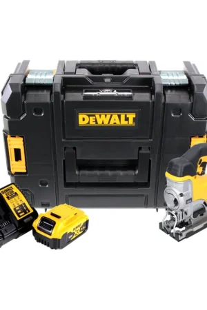 Vente Flash DeWalt DCS 331 P1 18V XR Li-Ion Scie sauteuse sans fil + Coffret TSTAK DWST1-70703 + 1 x Batterie Dewalt DCB 184 18V 5,0 Ah + Chargeur DCB 105
